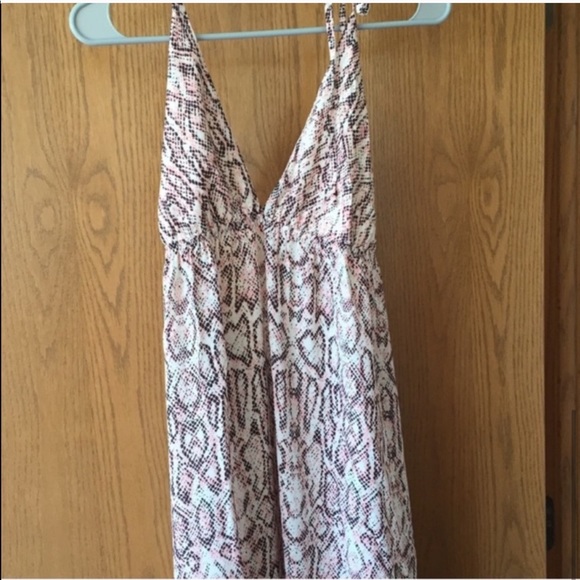 NEW Pink Snake Print Blush Halter dress! - Picture 4 of 5